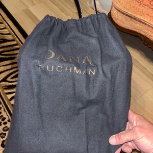 Dana Buchman Black and Gold Drawstring Pouch